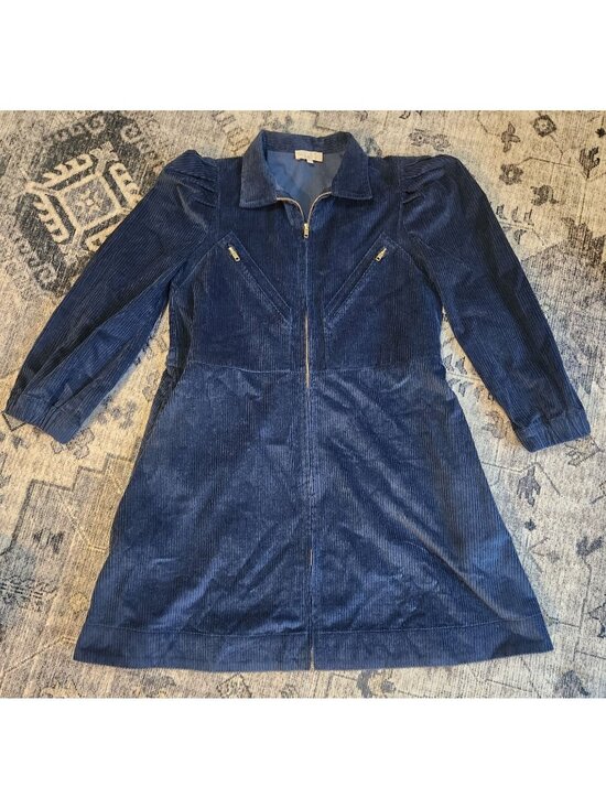 by TiMo Dresses & Skirts - by TiMo Women's Sz. S Blue Puff Sleeve Short Corduroy Dress